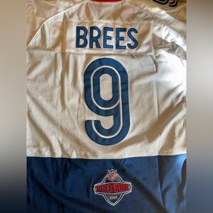 Drew Brees Official Saints All Star Pro Bowl Blue and White Game Jersey